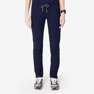 Large petite Figs Yola scrub bottoms (skinny) navy